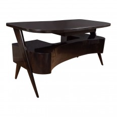 Modernist lacquered wood executive desk